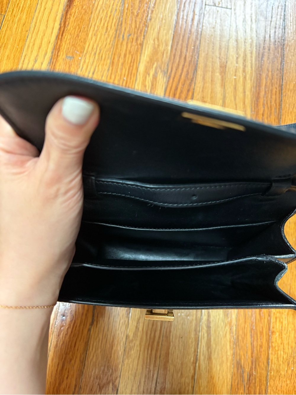 Celine classic box black golld teen leather bag - Picture 4 of 8